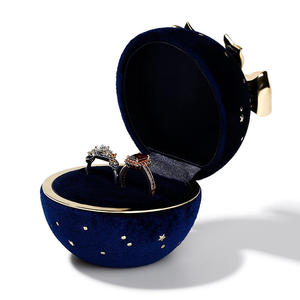 Vintage Handmade Elegant Fabric Leather <b>Ring</b> <b>Box</b>-Jeulia Round Gypsophila Bow-Knot Jewelry Gift <b>Box</b> - Product Image 5