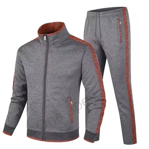 Nueva llegada 100% algodón transpirable y ajustable diseño personalizado color sólido ropa deportiva nuevo último diseño chándales para hombre - Product Image 1