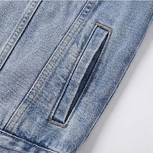 Chaqueta Vaquera Personalizada de Alta Calidad para Hombre con Cuello Alto y Logotipo Frontal, Prenda Exterior Transpirable, Tallas y Colores Personalizables - Product Image 5