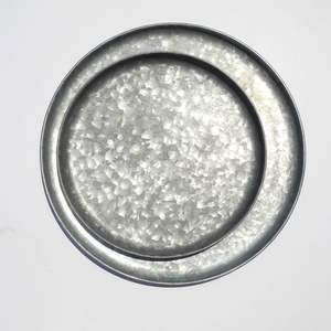 Meilleure vente plateau galvanisé dernière conception plateau de service de forme ronde avec poignées de corde au prix le plus bas - Product Image 2