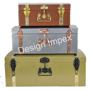 กล่องเก็บของตกแต่งขนาดใหญ่ กล่องโลหะทำมือ กระเป๋าเดินทางอเนกประสงค์ กล่องเก็บของสไตล์ทันสมัย ของขวัญ ราคาโรงงาน MOQ ต่ำ - Product Image 6