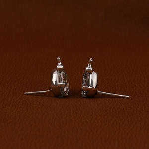 Cojín amarillo corte laboratorio cultivado diamante Martini ajuste lujo Stud pendientes 14KT oro sólido pendiente regalo para mujeres cumpleaños - Product Image 4