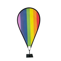Drapeau publicitaire de plage personnalisé avec logo, double face, couleur pleine, sublimation, pour événements sportifs en plein air, ballons volants