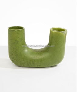Modern Nordic Flower <b>Vase</b>- U-shape <b>Resin</b> <b>Vase</b> Living Room Dry Flower Ornaments Desktop Home Decor - Product Image 4
