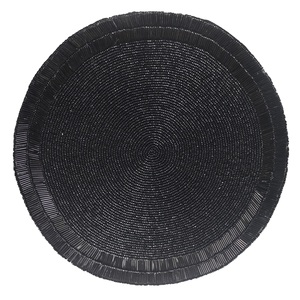 Napperons perlés rond coton artisanat décor pour Table à manger exportateur usine directe fournisseur en gros tapis embelli à la main - Product Image 1