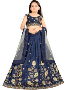 Lehenga Choli Dupatta Shoryam pour filles, entièrement cousu, de qualité supérieure, tendance |   Vêtements pour enfants pour fêtes et mariages |   Robe traditionnelle indienne longue jusqu'au sol - Product Image 2