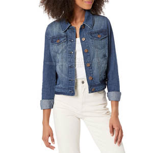 2025 Bas quantité minimale de commande Femmes Jeans Veste Manches Longues Couleur Différente Jeans Vestes Avec Service OEM Prix Usine - Product Image 1