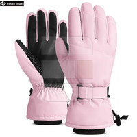 Gants d'hiver pour hommes en cuir de couleur personnalisée de haute qualité, gants de ski fonctionnels imperméables et chauds, OEM/ODM personnalisés