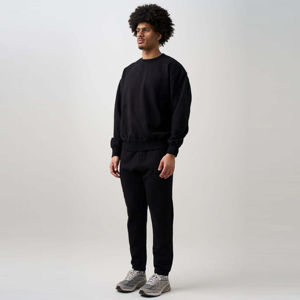 Custom Logo High Quality <b>Men's</b> <b>Black</b> Fleece Crewneck Sweatshirt Soft and Pullover Casual Wear - Product Image 4