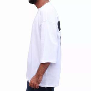 เสื้อยืดผู้ชายคุณภาพสูง สไตล์สตรีทแวร์ วินเทจ ทรงโอเวอร์ไซส์ ผ้าฝ้าย 100% เสื้อยืดผู้ชายไซส์ใหญ่ - Product Image 4