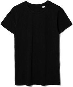 T-shirt noir à col rond et manches courtes pour homme, 100 % coton, coupe oversize, décontracté, en jersey tricoté uni, teinture unie, design vierge, anti-boulochage - Product Image 2