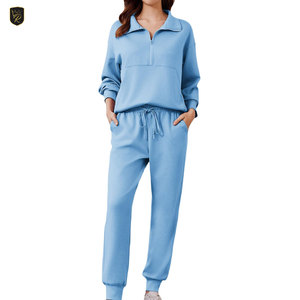 Ensemble deux pièces pour femme, hiver, 100% coton, coupe classique, vêtements de maison, tenue décontractée, vêtements de nuit, confortable, respirant, vêtements tendance - Product Image 1