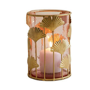 Bougeoir plaqué or de haute qualité pour les maisons et les centres de villégiature Festive Christmas Occasions - Product Image 6