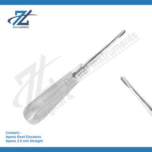 Ascenseur dentaire de racine 3.5mm droit allemand de haute qualité en acier inoxydable extraction dentaire ascenseur dents fabricant Pakistan - Product Image 2