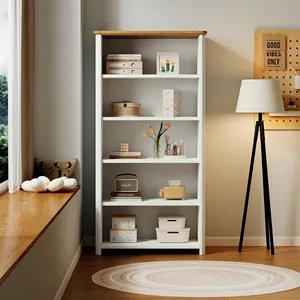 5-Tier Wooden Bookcase Storage Shelf Minimalist Display Cabinet for Home Office - Product Image 2