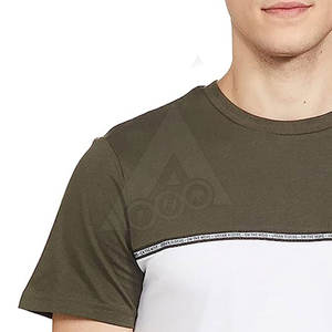 Vente en gros de t-shirts pour hommes en tissu tricoté à motif de lettres avec logo personnalisé-Service OEM respirant à séchage rapide - Product Image 5