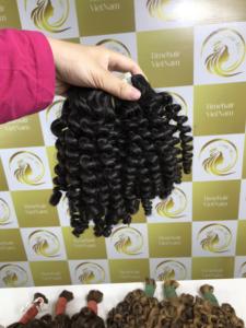 Meilleur prix Super Double 100% pur brut non transformé ondulé vietnamien Remy Extensions de cheveux en vrac cheveux humains avec des vagues profondes lâches - Product Image 6