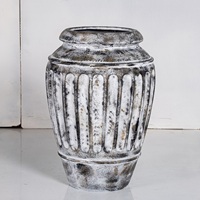 Pot de fleur avec Texture océan Vase à fleurs de haute qualité Jardinière rustique pour jardin Décor à la maison Résine ronde créative
