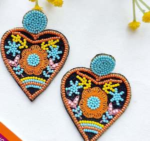 ต่างหูปักลูกปัดแบบกำหนดเอง ต่างหูประดับลูกปัดหลากหลายแบบสำหรับผู้หญิง เครื่องประดับงานเทศกาล ราคาดีที่สุด ต่างหูประดับลูกปัด ผลิตในอินเดีย - Product Image 5