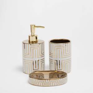 Elegante Juego de Baño de Metal para una Configuración de Baño Sofisticada que Mejora la Estética Interior con un Diseño Metálico Coordinado - Product Image 1