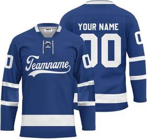 Chemises de hockey sur glace personnalisées Maillot durable et populaire Chemise de hockey sur glace à séchage rapide Sublimation complète sur mesure - Product Image 1