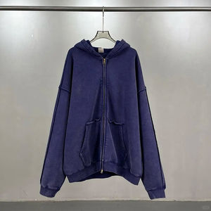 Sudadera de gran tamaño con estampado de alta calidad lavado con ácido, sudadera y Sudadera con capucha bordadas personalizadas para hombre - Product Image 6