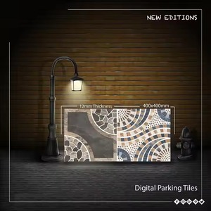 Carreaux de céramique rustiques de stationnement résistants en porcelaine antidérapante 400x400mm idéal anti-dérapant numérique pour le sol du jardin - Product Image 2