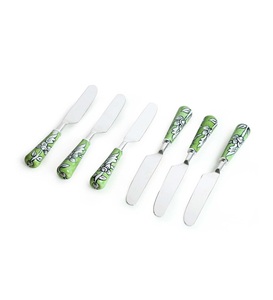 Stainless Steel Cheese Knife Set Glossy Silver Finishing Butter Knife Set With Designing Resin Handle Cheese Knifes Set - Product Image 3