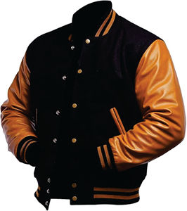 Blouson bombardier en laine de haute qualité vert Streetwear serviette personnalisée patchs de broderie Letterman CollegeBaseballjacket pour hommes - Product Image 4