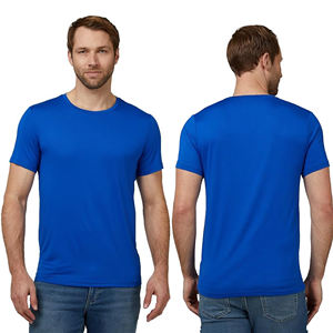 เสื้อยืดแขนสั้นผ้าฝ้ายคอตตอนธรรมดาสำหรับทุกเพศเสื้อยืดลำลองเข้ารูปพิมพ์ลายสีฟ้ารอยัลตามสั่ง - Product Image 1