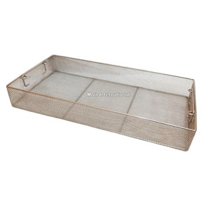 ตะกร้าลวดตาข่ายสำหรับผ่าตัดขนาดใหญ่ถาดฆ่าเชื้อทำจากสเตนเลสสตีลพรีเมียมสำหรับใช้ทางการแพทย์ทันตกรรมและห้องปฏิบัติการ - Product Image 2