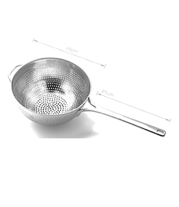 Écumoire perforée en acier inoxydable de qualité supérieure (Jhara) passoire de cuisine robuste pour la friture et la cuisson durables sans rouille - Product Image 1