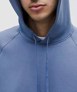 Pull à capuche 100% coton pour hommes Logo personnalisé Streetwear Sweat-shirt surdimensionné col uni imprimé lettres hiver teint en tissu - Product Image 4