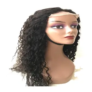 Professional Manufacturer's 100% Raw Unprocessed Virgin Human Hair Extensions 5x5 Natural Curly Closure Wig Transparent HD Lace