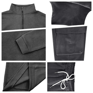 Chándal de Invierno Personalizado para Hombre, Alta Calidad, 100% Algodón, Cortavientos, Transpirable, Ropa Deportiva para Exteriores, Estilo Urbano, Unisex, Corte Acampanado - Product Image 6