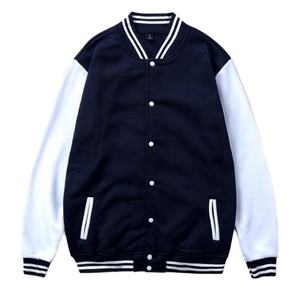 แจ็กเก็ตเบสบอลกระดุมแถวเดียวสีพื้นลำลองสำหรับผู้ชายฤดูใบไม้ร่วง - Product Image 5