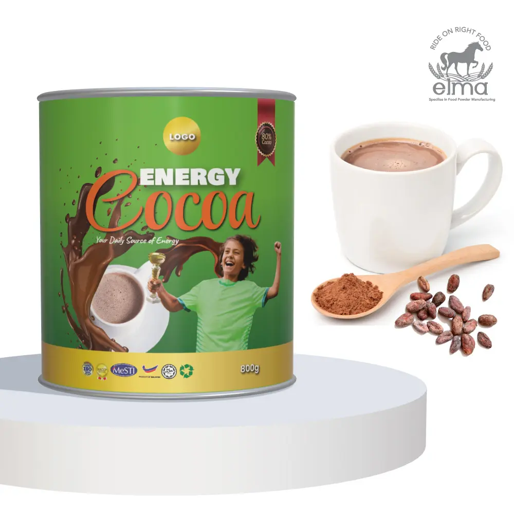 Pabrik GMP 3 in 1 minuman kakao Malted diperkaya energi kakao 800G M-I-L-O Sarapan Bersertifikat HACCP