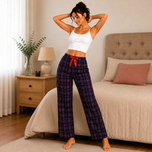 Pantalones de Pijama Anchos y Transpirables de Satén Viscosa para Mujer, Cintura Elástica, Hechos en Turquía, Venta al Por Mayor, Ropa de Dormir OEM - Product Image 4