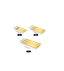 Plateau de service chic et fonctionnel en acier inoxydable avec surface facile à nettoyer pour une utilisation quotidienne dans les maisons et les restaurants - Product Image 1