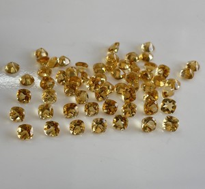 Natural Citrine Cushion Cut 5mm Faceted - Loose Citrine Gemstone Cushion Cut <b>Top</b> Quality - Product Image 3