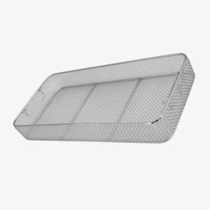 Boîte de stérilisation en maille métallique médicale en acier inoxydable avec couvercle, plateau pour instruments chirurgicaux de haute qualité - Product Image 1