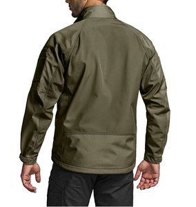 Chaqueta Softshell con Capucha para Hombre, Impermeable, Forrada de Forro Polar, Chaqueta de Lluvia Ligera, Cortavientos, Abrigo de Invierno para Senderismo al Aire Libre - Product Image 6