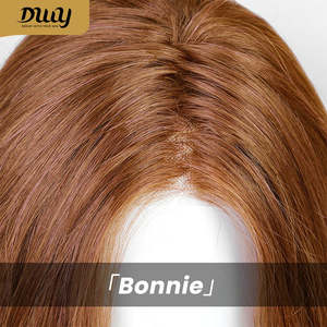 Bonnie High Quality C-DWY Mono Lace Front Free Part Glueless Mid-Length Curly Reddish <b>Brown</b> Synthetic <b>Wig</b> for Ladies - Product Image 6