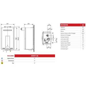 Calentador de Agua a Gas para Exteriores Rinnai Infinity 28e de Flujo Forzado, 28 Litros, Uso Profesional, Calentadores de Agua a Gas Metano ErP - Product Image 4