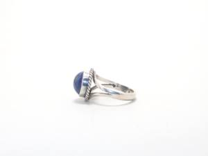 Anillo de declaración de Plata de Ley 925 para mujer, piedra preciosa de lapislázuli azul Natural, joyería de moda para fiestas - Product Image 5