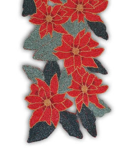 Tissu perlé noir et doré décoratif indien fait à la main tissu napperon dessous de verre Table 1 coureur décor de mariage décoration de la maison - Product Image 5