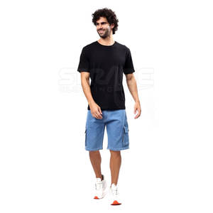 Créez Votre Propre Logo – Short en Jean Décontracté pour Homme, Meilleure Vente, 100% Coton, Écologique, Séchage Rapide, Respirant, Haute Qualité, Faible MOQ - Product Image 4
