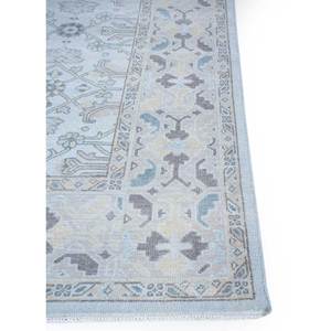Alfombra de Lana Anudada a Mano Erbe Floral, Gris y Negra, Rectangular Grande para Decoración de Sala de Estar o Pasillo LNLP-05 - Product Image 4