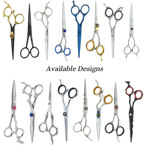 Ciseaux de coupe de cheveux à poignée fantaisie professionnelle de qualité supérieure en acier inoxydable pour salon et barbier - Product Image 6