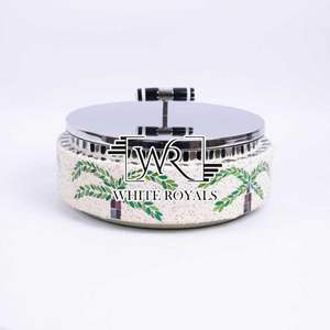 Dernier modèle de chauffe-plats blanc en acier inoxydable avec couvercle, pour la restauration au Moyen-Orient et au Golfe, plat à réchaud blanc Royals à induction - Product Image 5